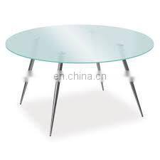 3-19mm tempered acid etched glass and silk screen printing table top