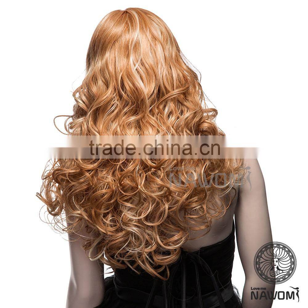 fashion fluffy big wave femal ewigs hair