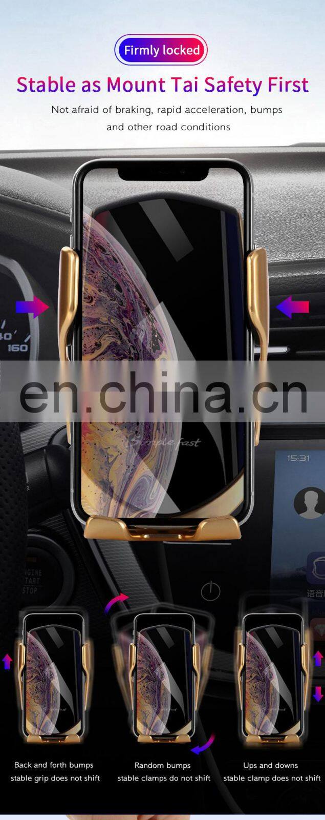 wireless car charger For iPhone X 8 For Samsung S9 Plus Mobile Phone Holder magnetic car wireless charger For HUAWEI P20