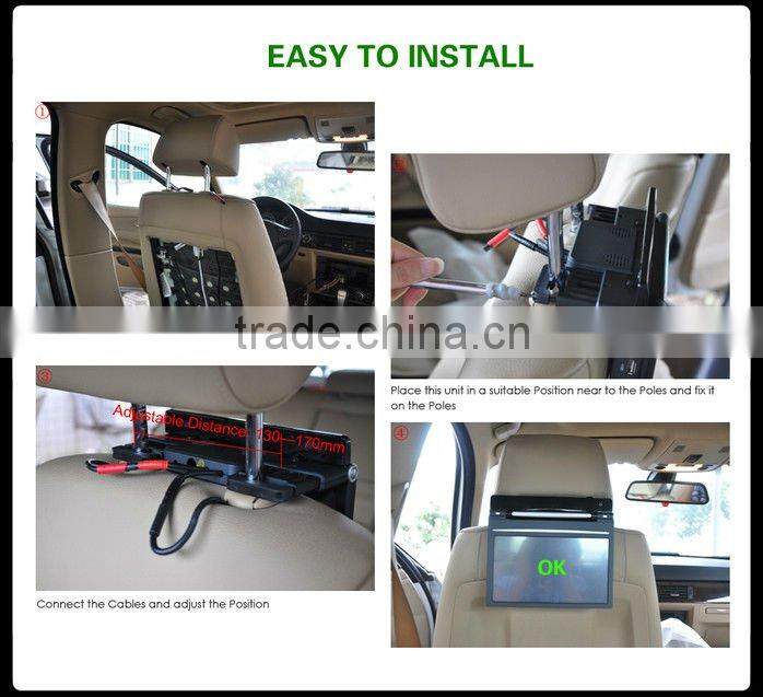 Erisin ES398 9" Car Monitor Headrest CD/CDG/MP4/MP3/WMA