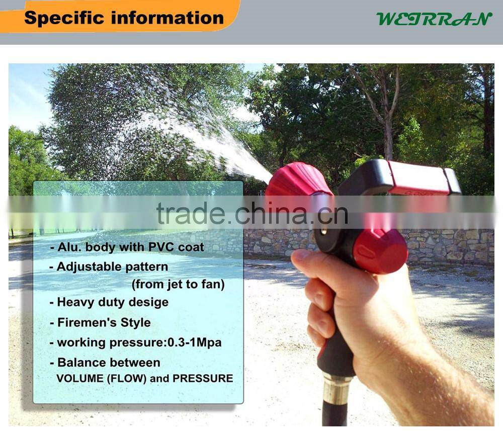 (10360) rubber handle big switch heavy duty fire fight garden hose nozzle