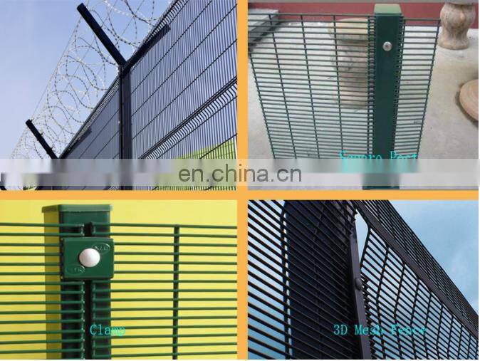 3 m PVC power coated 358 anti climb fence for India market high security fence