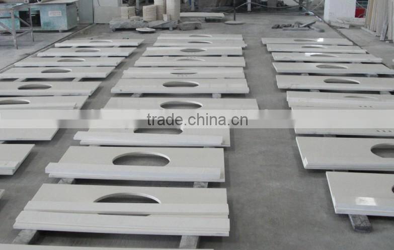 White Quartz Vanity Tops for USA Hospitality Project