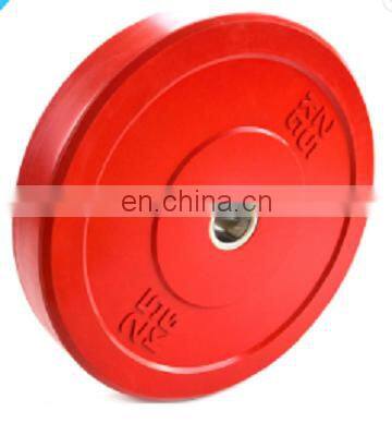 Rubber barbell counterweight deadlift stainless steel middle ring black training British standard pound weightlifting plate