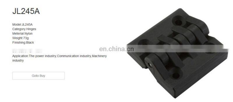 JL245A Nickel Coated Steel Pin Black Nylon Cabinet Hinges