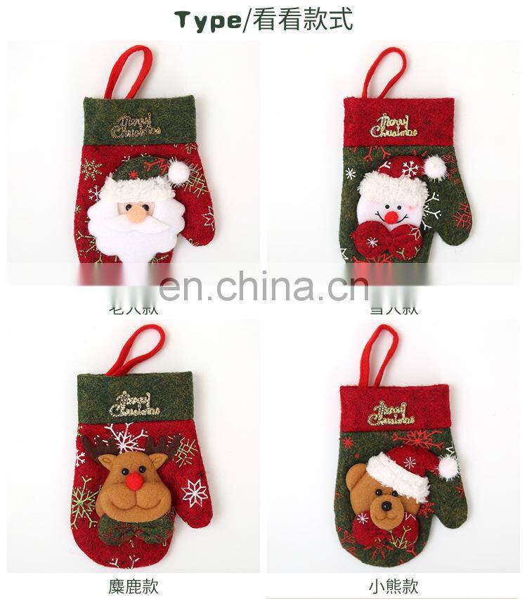 Christmas Table Dinner Decor Cute Cutlery Set Knives Forks Bag Holder Pockets Xmas New Year Decor Christmas Decorations For Home