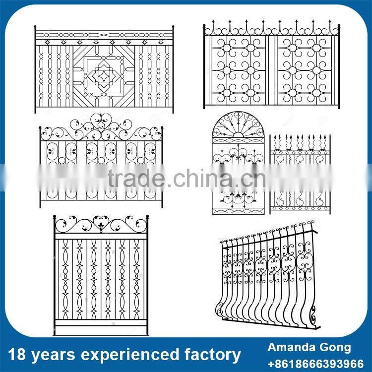 House decor euopean common design wrought iron window grill