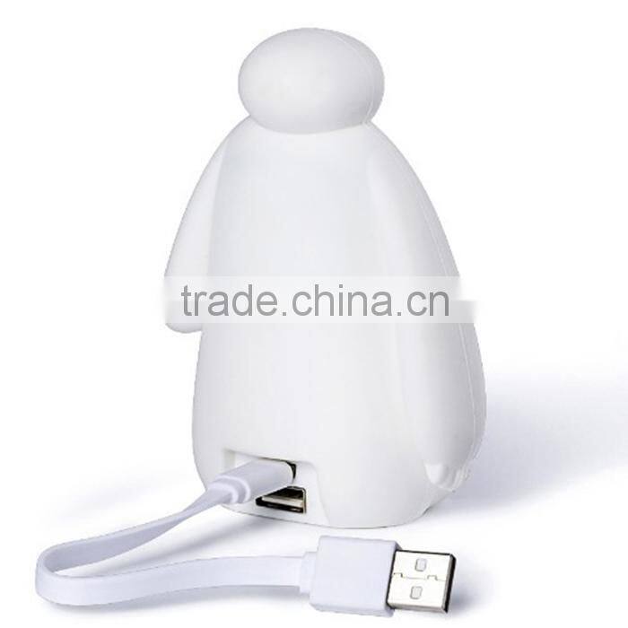 Big heros bay max portable charger 5200mah promotion gift power bank