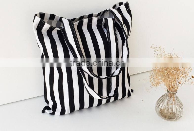 Promotional 2015 new style Fashion Canvas reusable shopping bag
