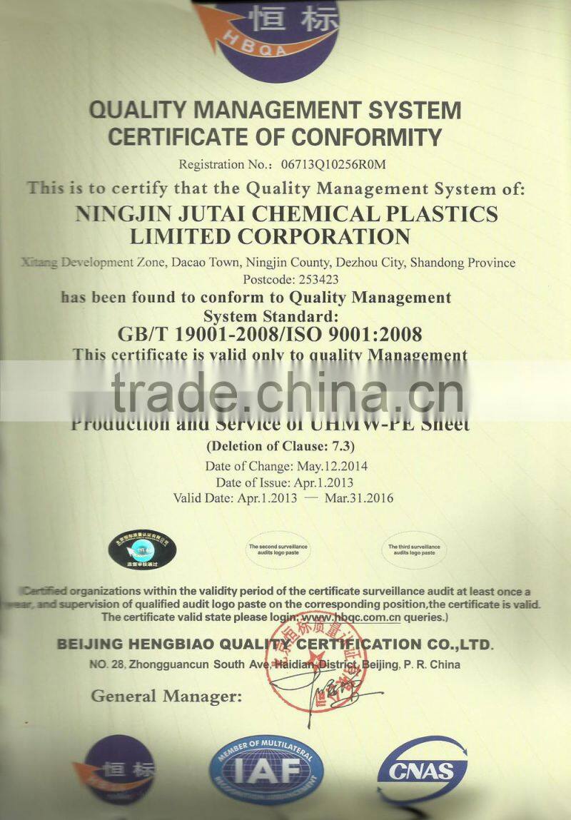 Double colors UHMWPE parking block