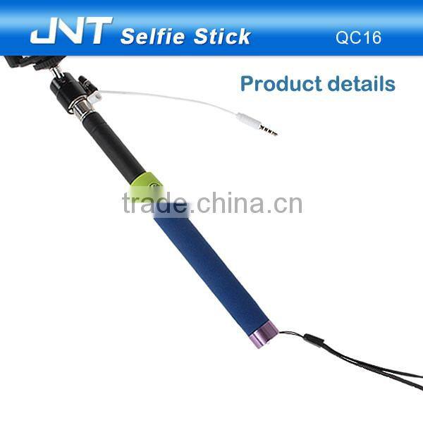 360 degree rotating folding wire selfie stick for phones QC16