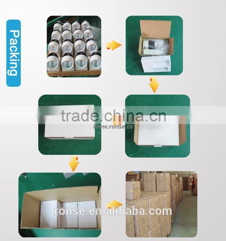 Ronse 2016 Best-selling barrel 40W COB LED Track Spot Lights Adjustable Beam Angle