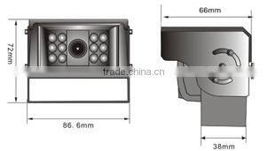 Digital wifi wireless tractor rear view camera with IP69K waterproof
