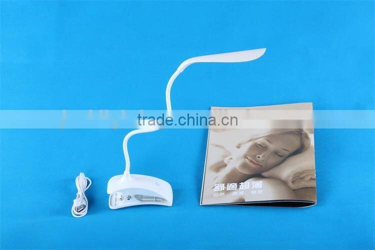 Gift JK-853C USB Power white Color LED table Light Clips reading lights with flexible tube desk bed lighting