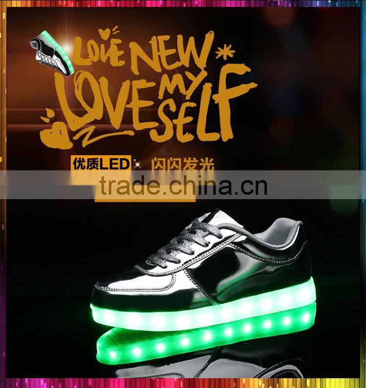 2016 new design wholesale led sneakers kids led sneakers with wing