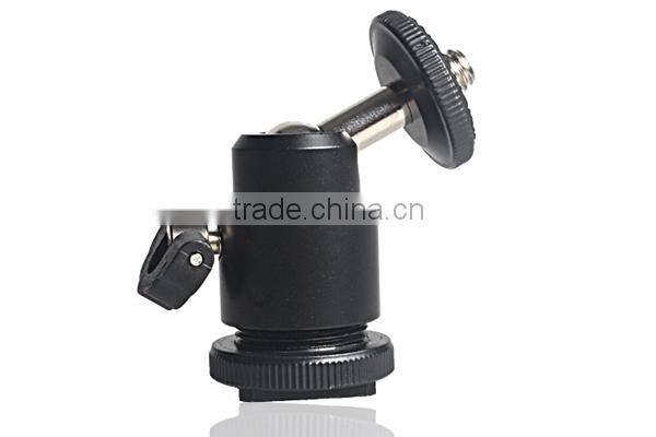 1/4" Mini Ball Head Bracket/Holder/Mount for Canon/Nikon Tripod Hot Shoe Flash