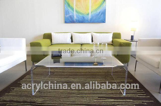 custom Acrylic coffee table/Transparent lucite U-shaped display/Minimalist modern tables