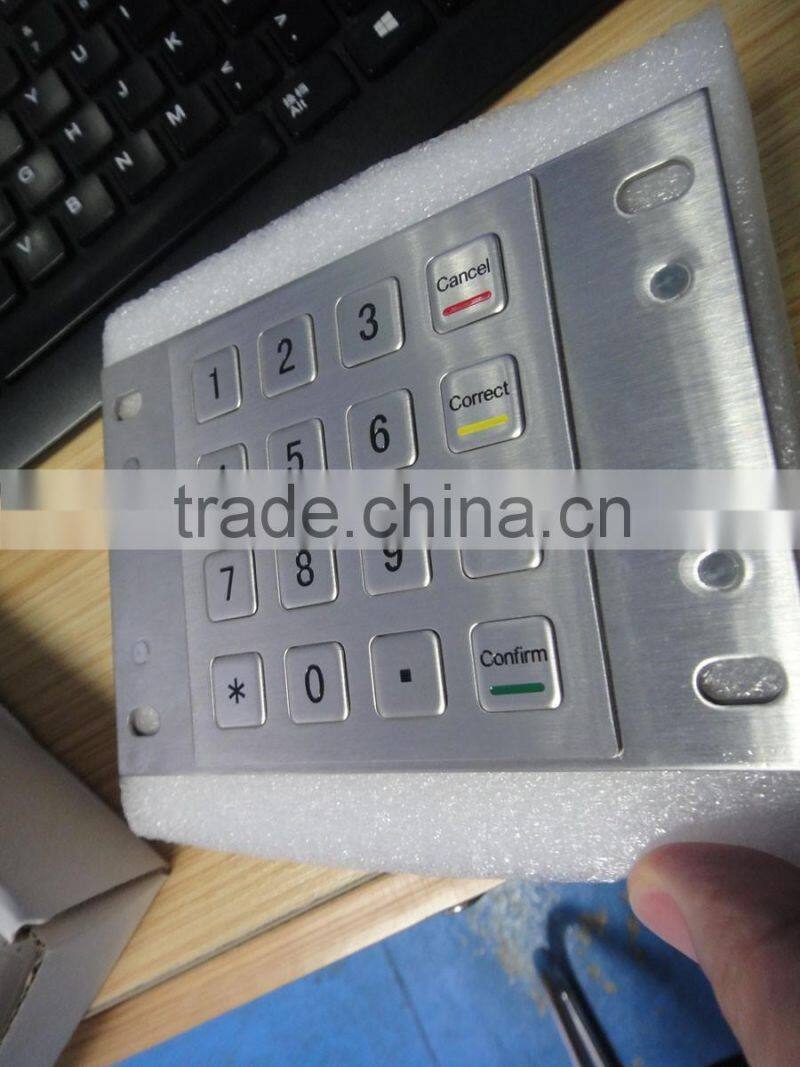 stainless steel USB connect easy install metal ATM keypad