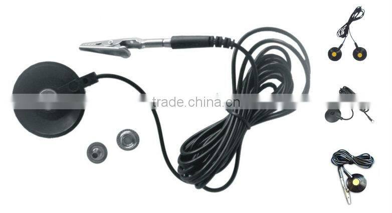 Antistatic ESD ground cord with banana plug or 10mm snap in both side