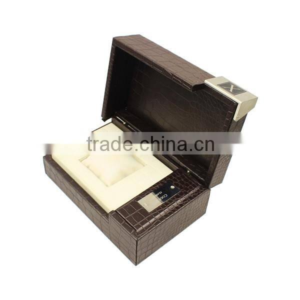 Black luxury watch box PU leather single watch box