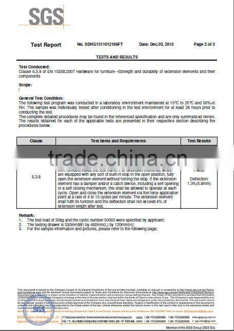 40mm Full extension side mounted ball bearing slides