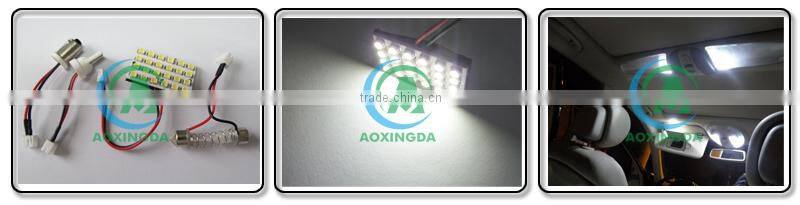 T10 W5W BA9S festoon 24-SMD LED Panel Lights for Interior Map Dome Light