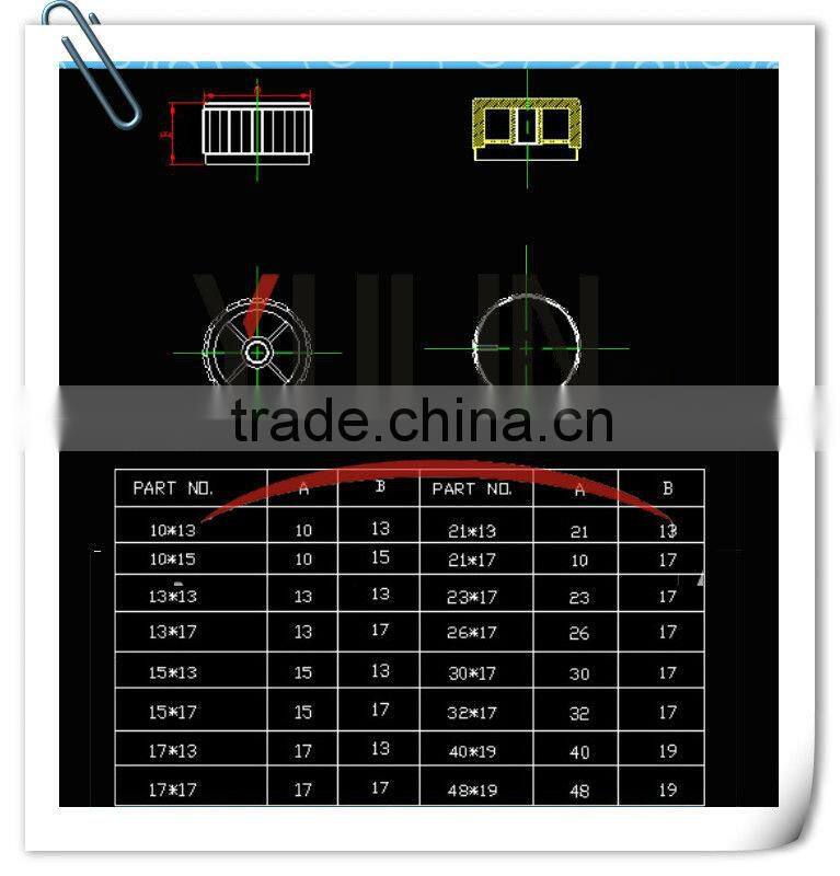 3001-B13 Aluminium alloy plastic mini hand painted ceramic knobs