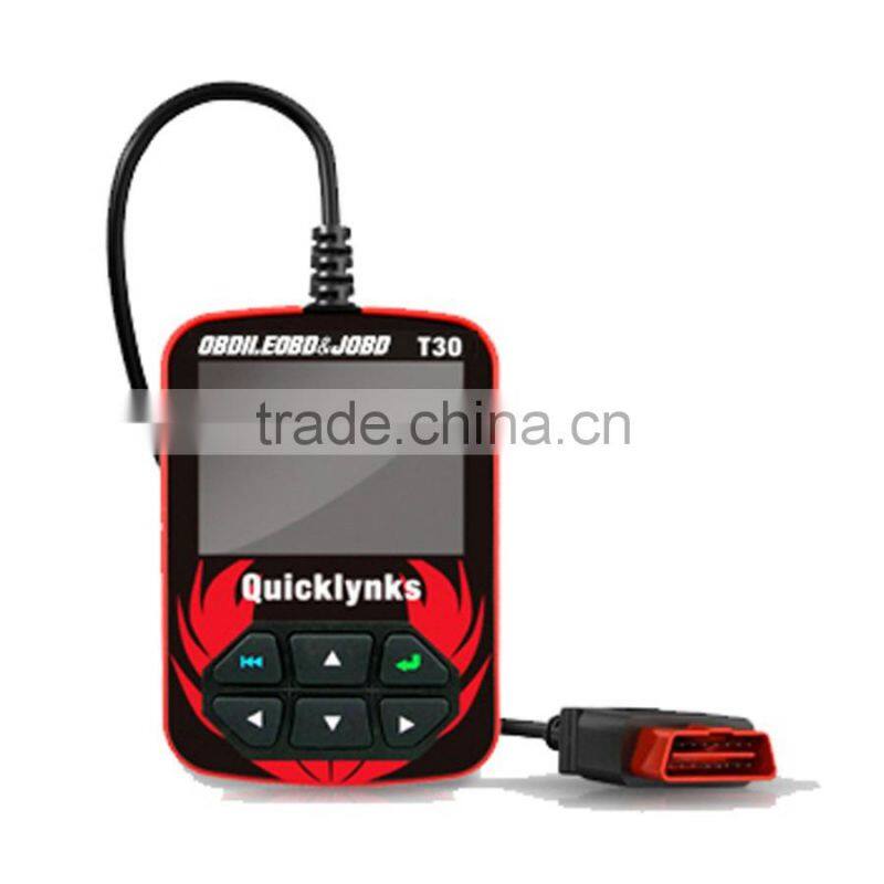 2016 New Realsed Universal car code reader scanner T30 OBD OBDII OBD2 Japanese cars Scan Tool car falut code scanner