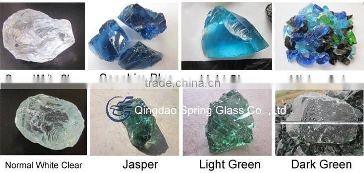 Cambridge blue landscaping glass mulch