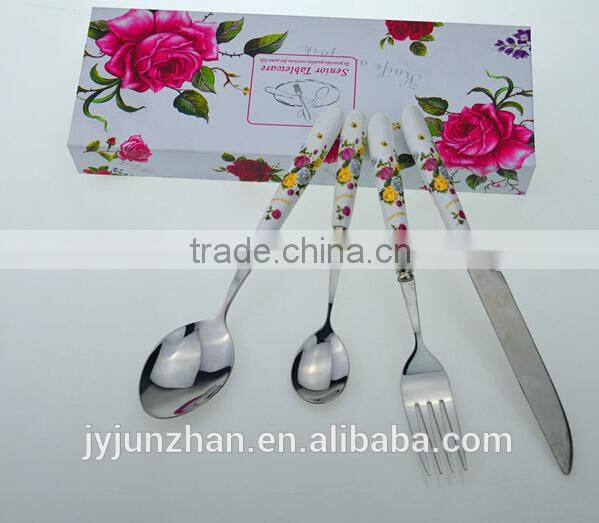 Korean stainless steel cutlery with nice gift box packing and new design--Junzhan Factory