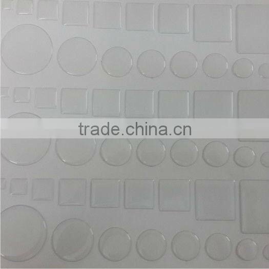 PU resin self adhesive dome letters sticker