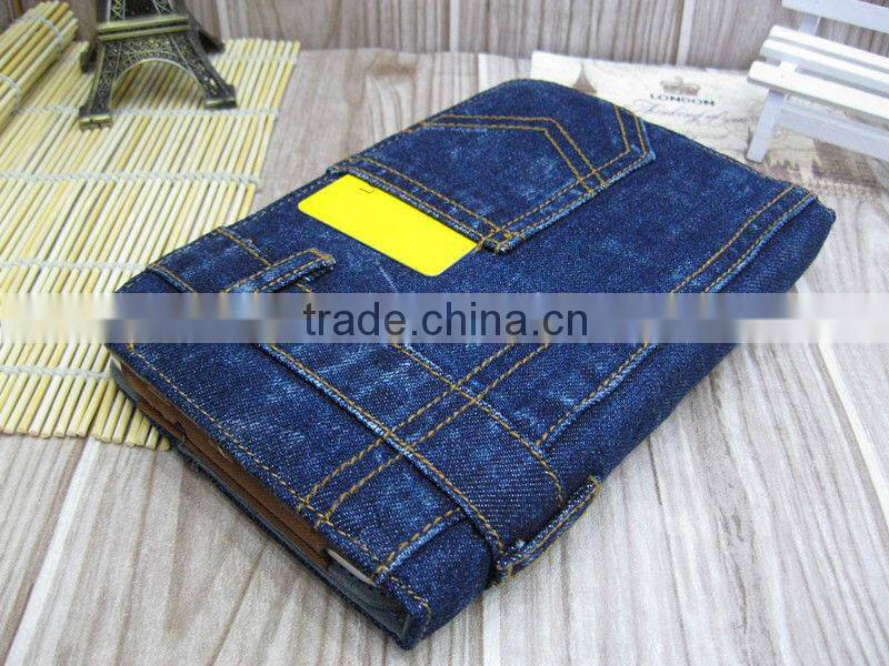 Denim Folio Case Stand Magnetic Auto Sleep Wake for Samsung Galaxy Tab 2 P3100 P3110 7.0 INCH