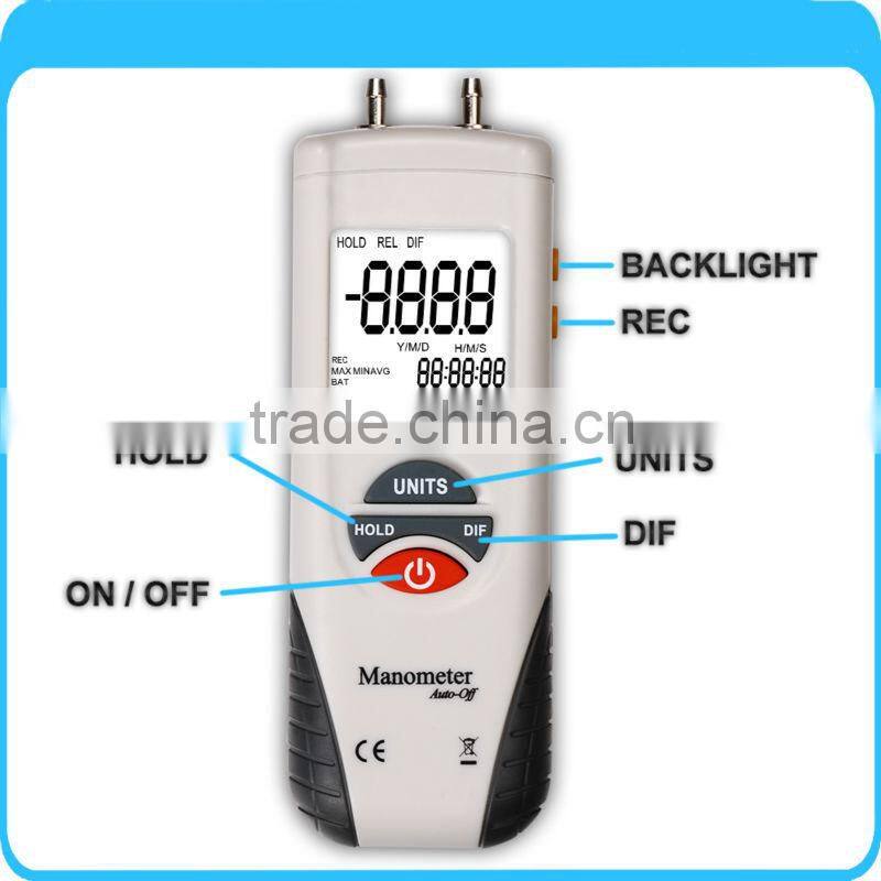 Digital Air Pressure Meter Manometer Gauge and Differential Pressure -13.79kPa ~ 13.79kPa