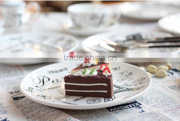 Western Food Tray Impression Wind 8 Inches Of Bone China Tableware yxf001