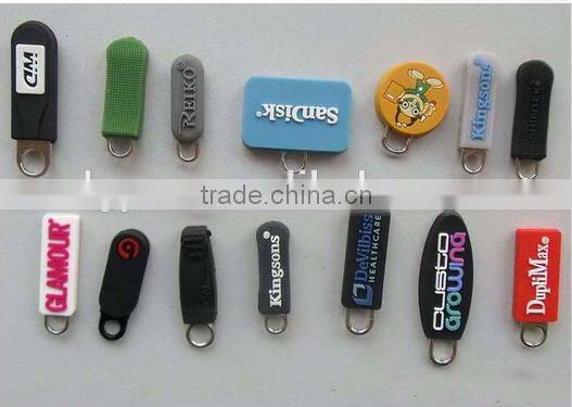 Fashion Style Clothing Bag Accessories colorful pvc Zipper Puller