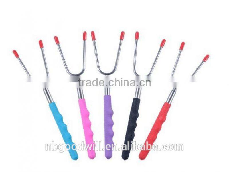 Stainless steel barbecue fork ,Telescopic barbecue fork ,BBQ fork ,