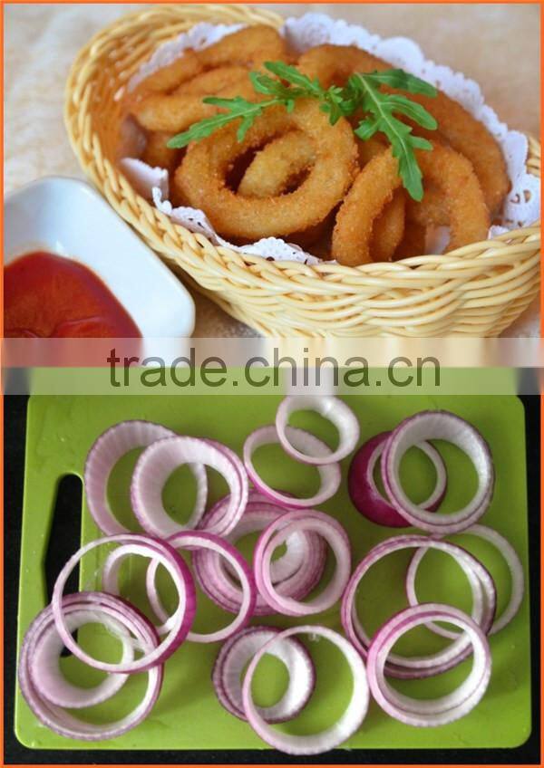 Fast food restaurant use onion cutting machine for cutting onion ring