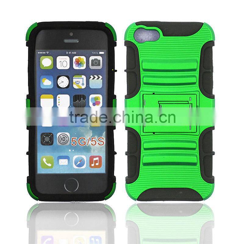 Kickstand skin armor for iPhone 5G 5S defender