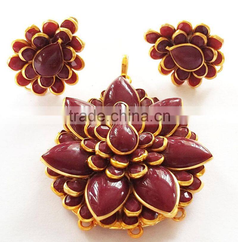 Pacchi Pendant Set with Earring Traditional Jewelry PS 14