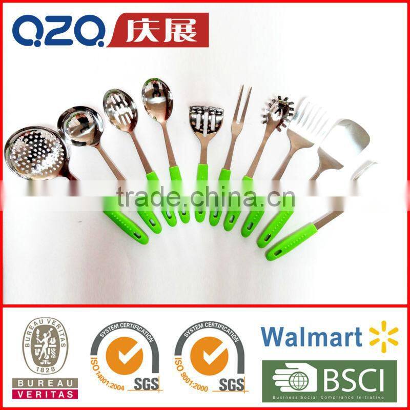 Stainless steel Kitchen utensils Silicone handle #0212T