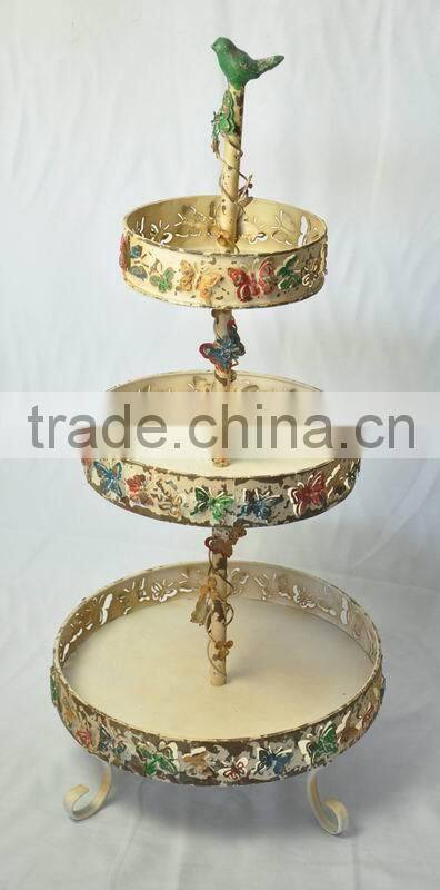 Beautiful 3 tier metal wedding cake stand