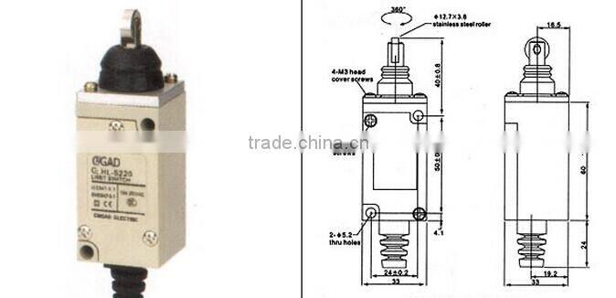 CNGAD 10A mini limiting switch(micro switch,limit switch)(HL-5220)
