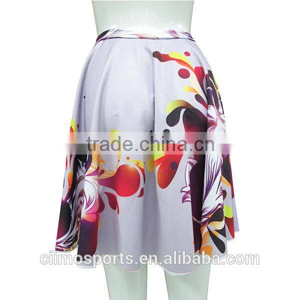 White printed elastic waistband seamless skirt A skirt