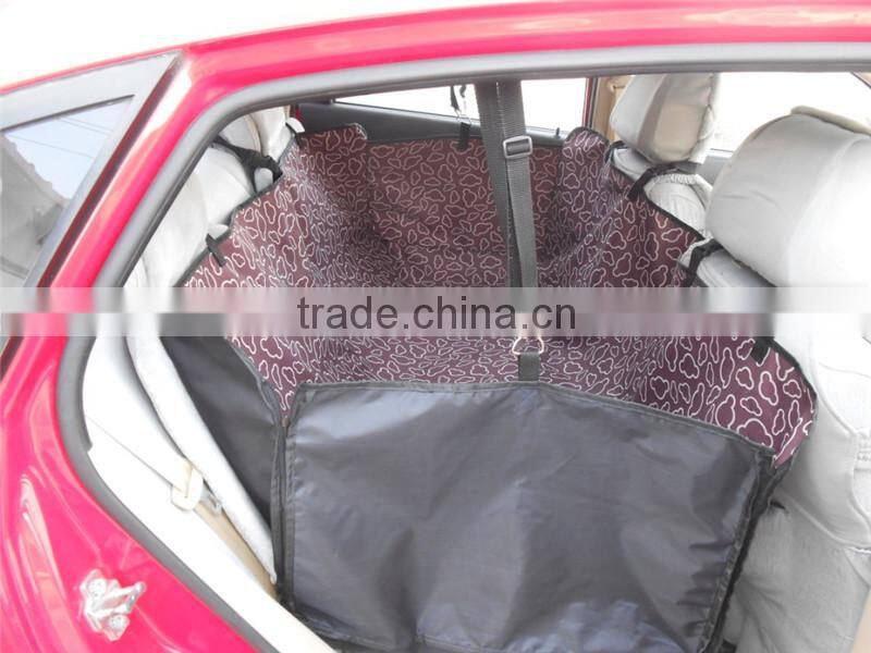 Printed Waterproof PU coating pet Car seat cover / dog car seat protector 600D oxford fabric