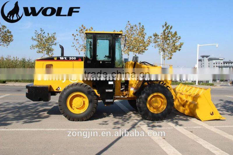 WOLF 2016 new hot sale loader, 3ton wheel loader for sale, 3 tons wheel loaders made in China