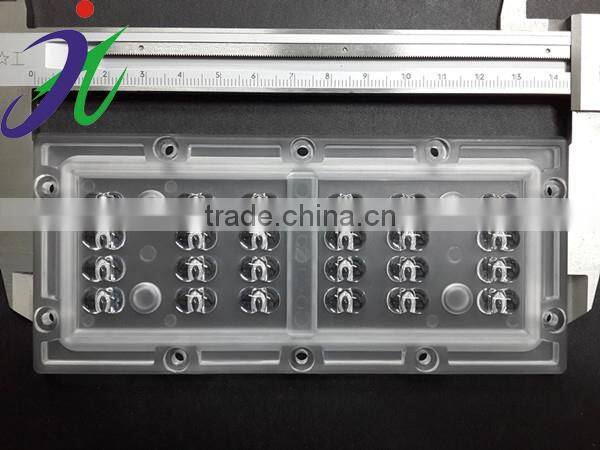 Optical Asymmetric led lens for street light of Cree leds