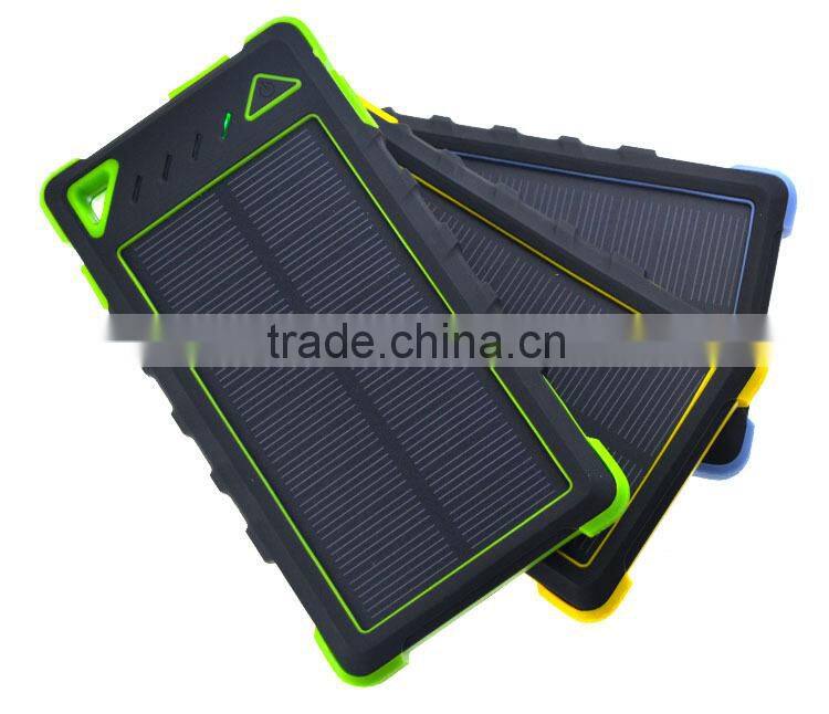 With frosted material portable waterproof solar power bank solar charger 8000mah built-in battery