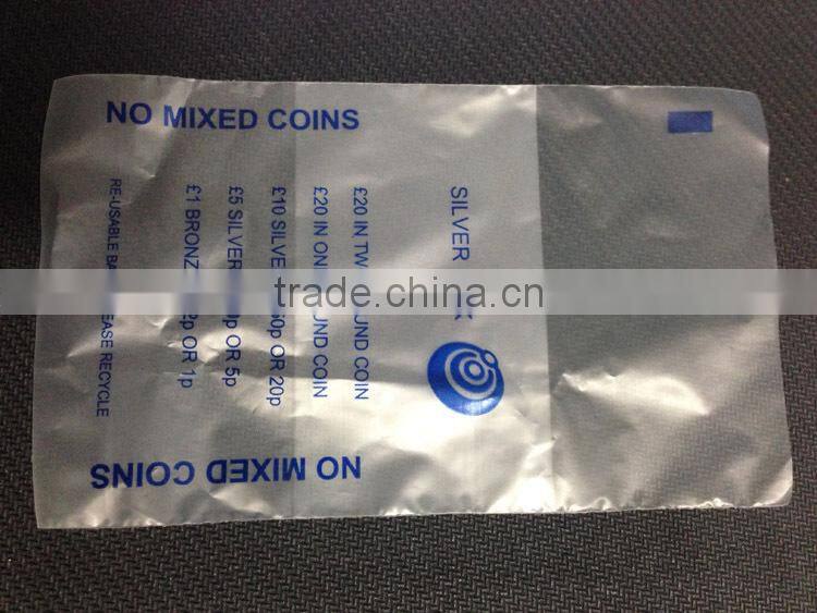 Yason plastic coin envelope coin pouch coin bag bank bag