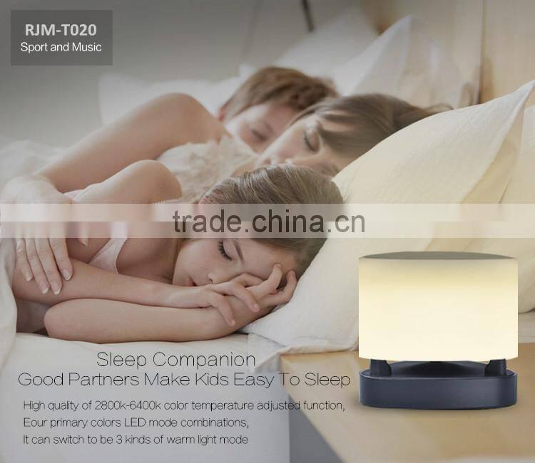 Mini Bluetooth Speaker Smart LED Bed Light Lamp Wireless Music Player