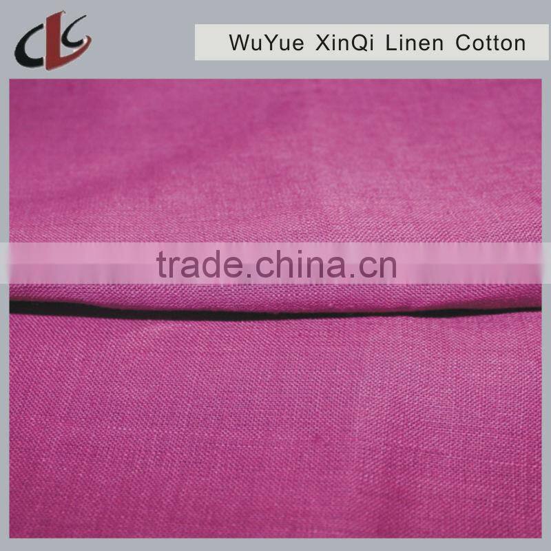 30s/2*14s High Quality Plain Dyed Linen Viscose Interwoven Fabric